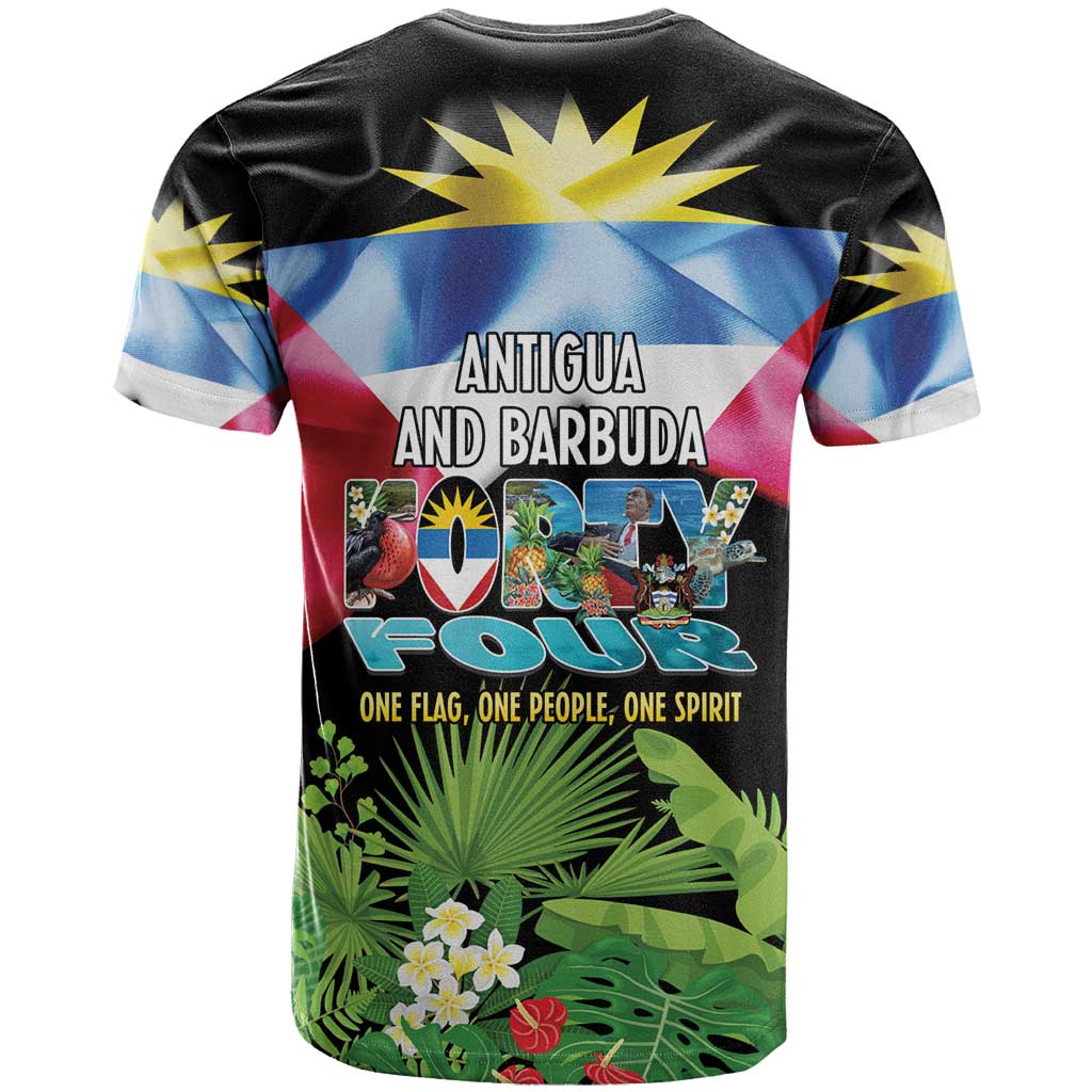 Antigua and Barbuda Independence Day T-Shirt 44th Anniversary One Flag One People One Spirit Graphic Tee