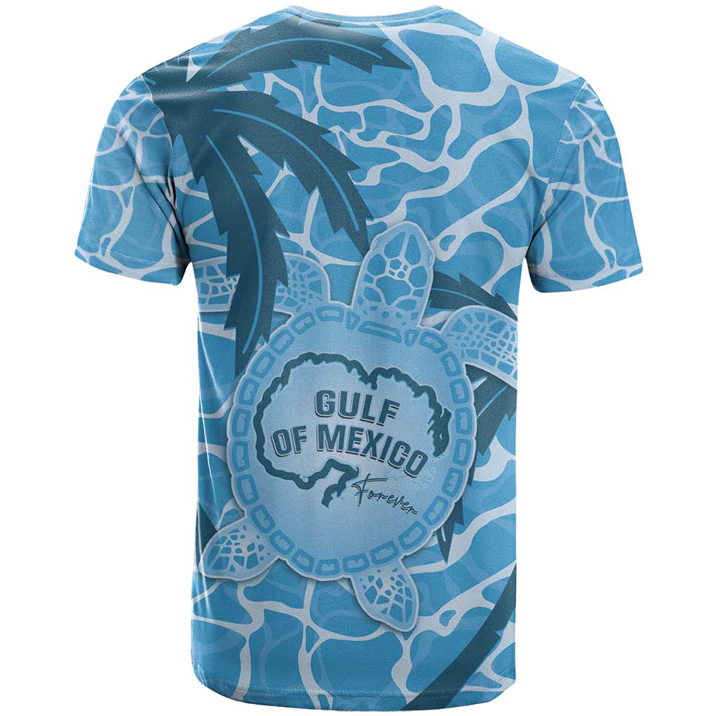 Gulf of Mexico Forever T-Shirt Mexican Turtle Blue Version Graphic Tee
