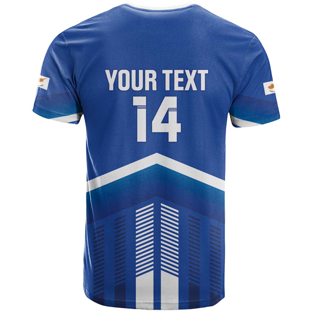 Custom Cyprus Football T-Shirt Go Champions Graphic Tee