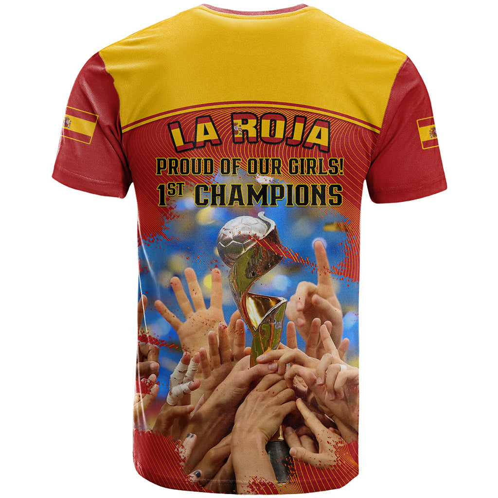 Spain Football T-Shirt World Cup Champions Proud Of Our Girls Graphic Tee