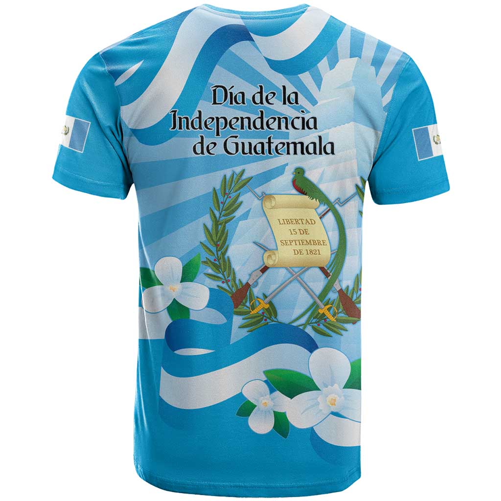 Guatemala Independence Day T-Shirt Since 1821 Coat Of Arms With Tikal Graphic Tee