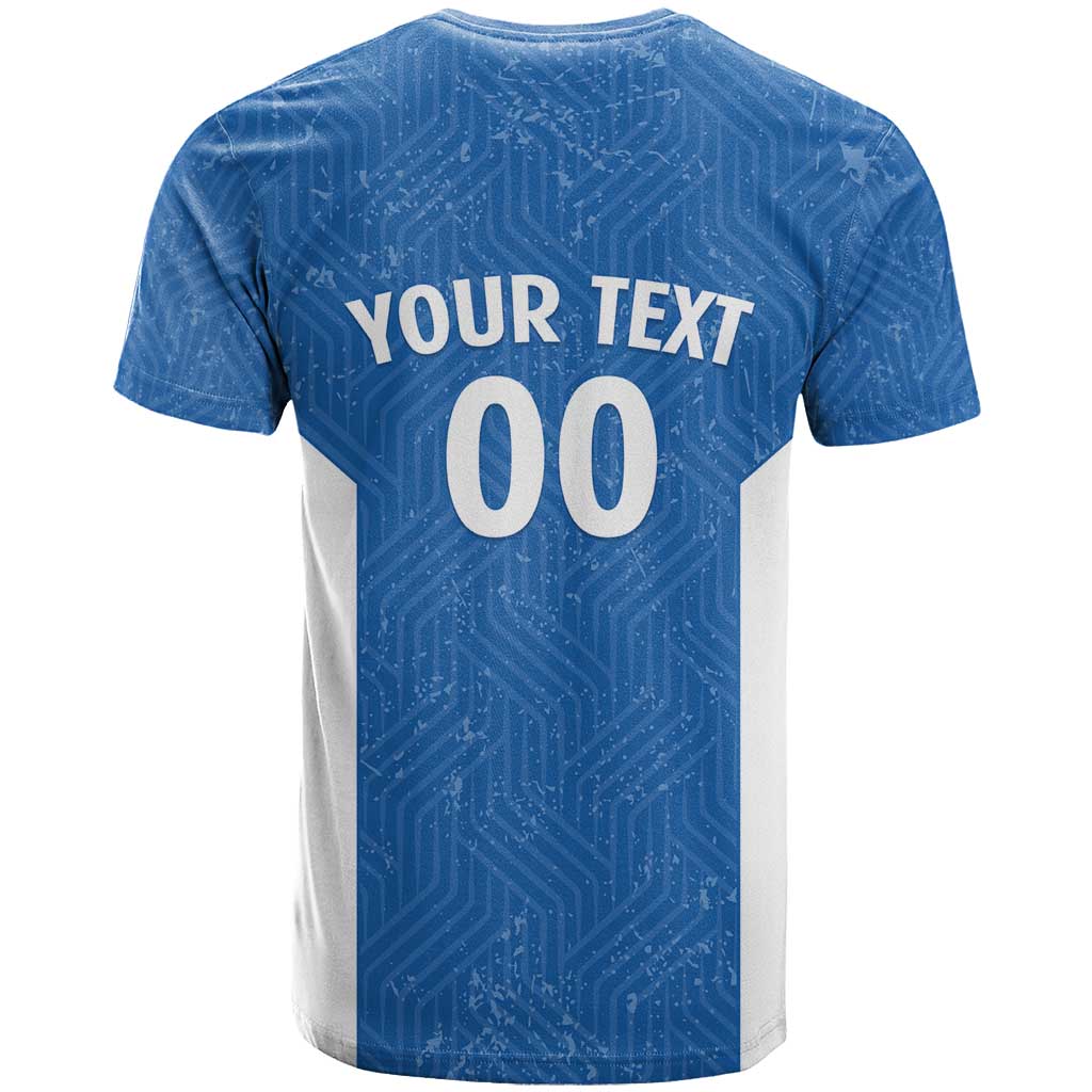 Greece Basketball Custom T-Shirt Go Hellas Blue Version Graphic Tee