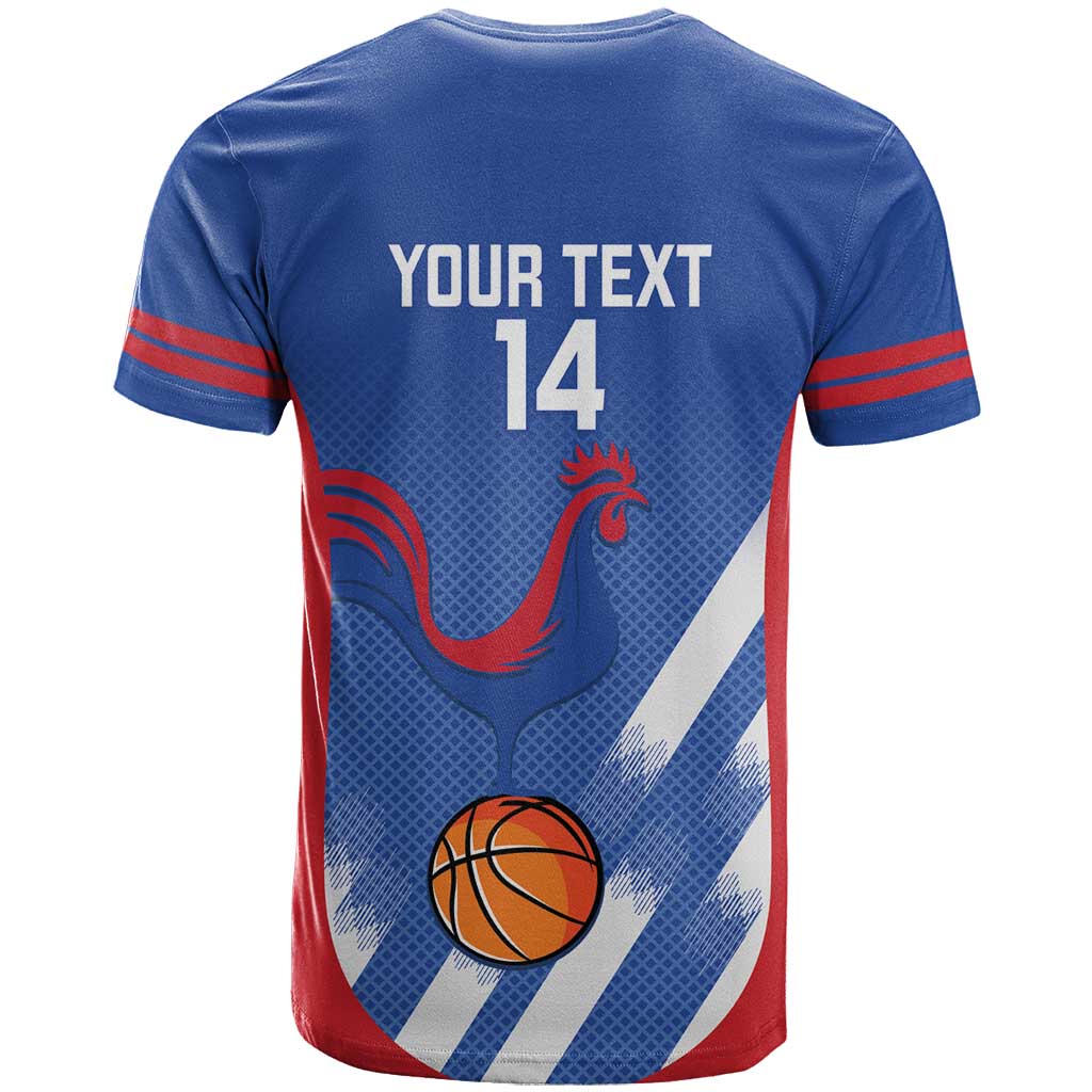 France Basketball Custom T-Shirt Allez Les Bleus Graphic Tee