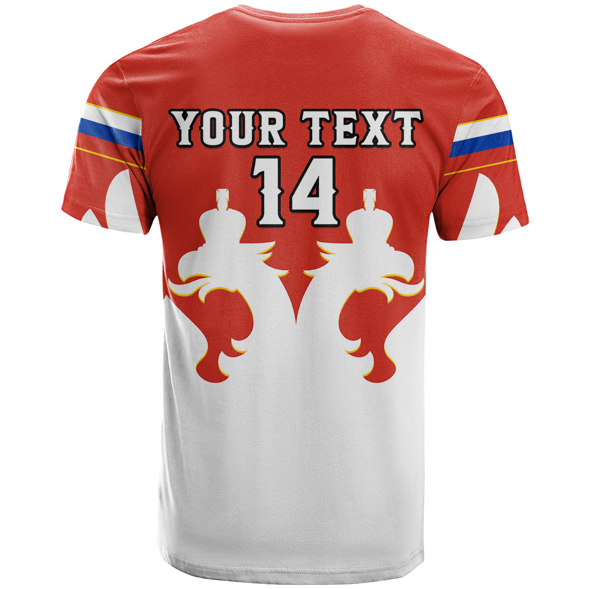 Custom Russia Hockey White Sporty Style T-Shirt Graphic Tee