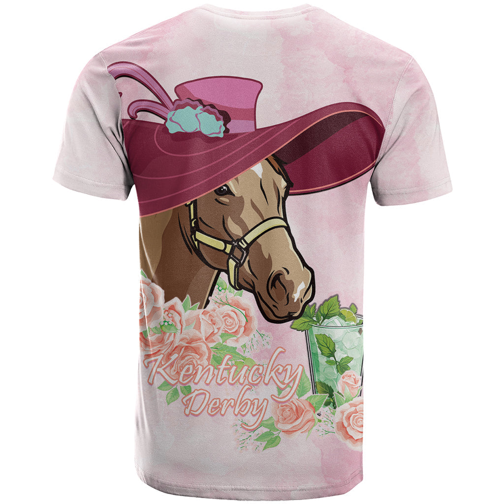 Kentucky Horse Racing T-Shirt Derby Mint Julep With Roses Graphic Tee