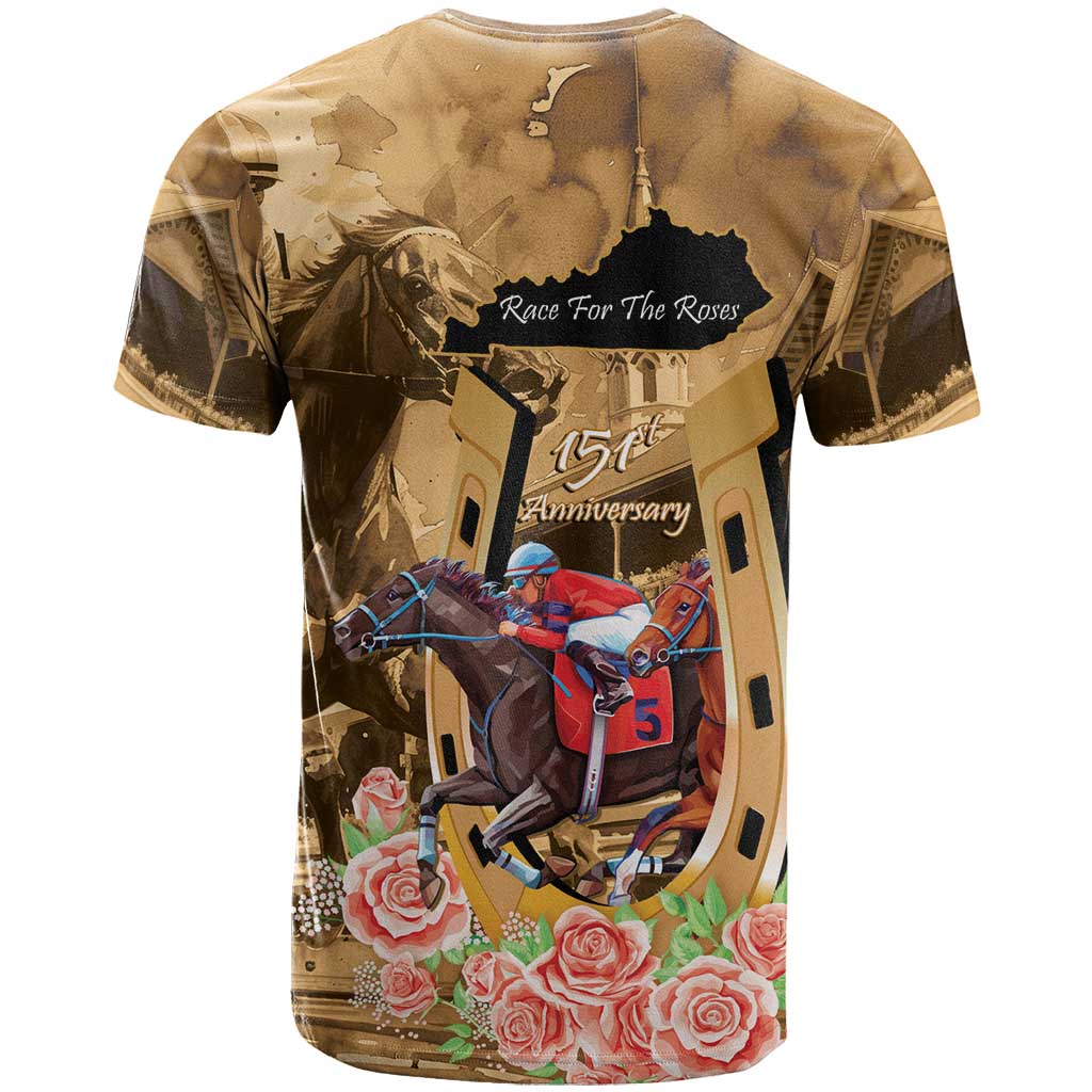 Kentucky Horse Racing T-Shirt 151st Anniversary Race For The Roses Graphic Tee