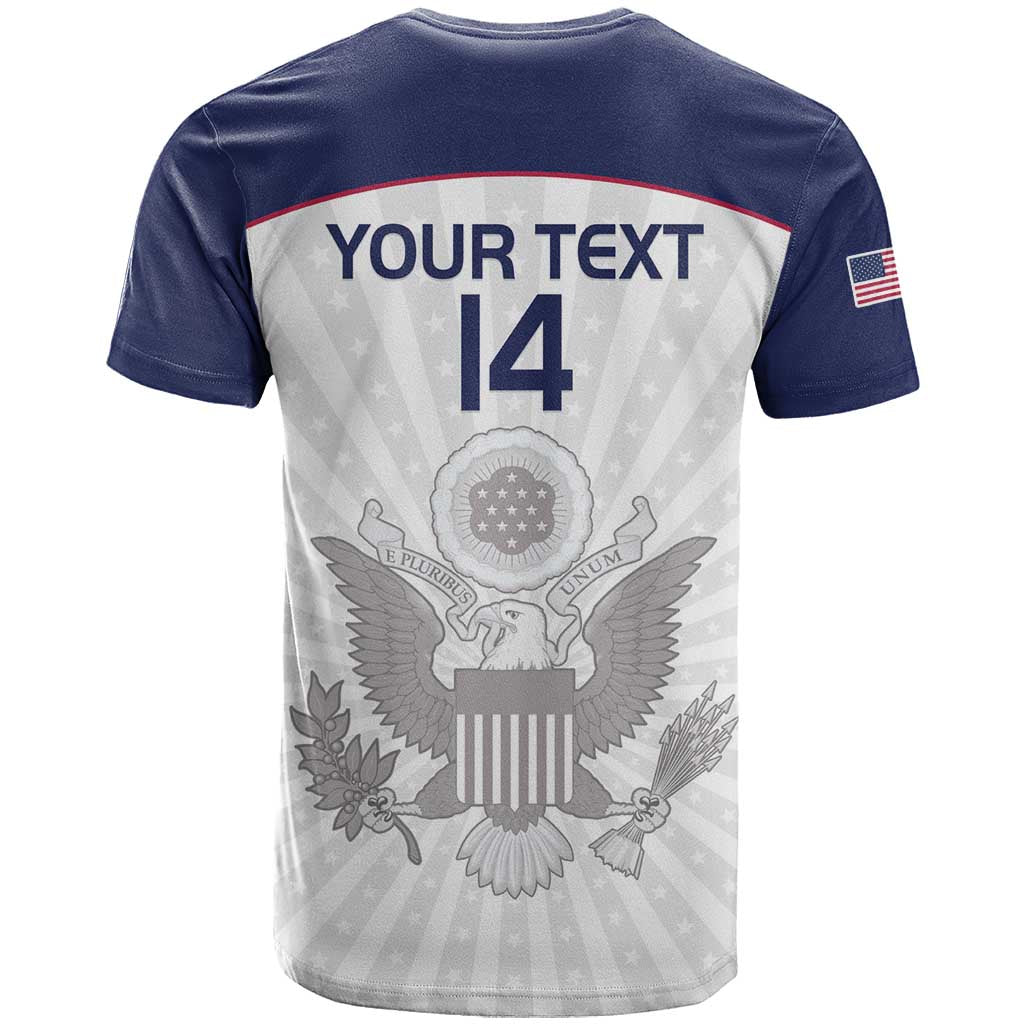 Custom United States Rugby T-Shirt 2024 Go Champions Eagles Graphic Tee