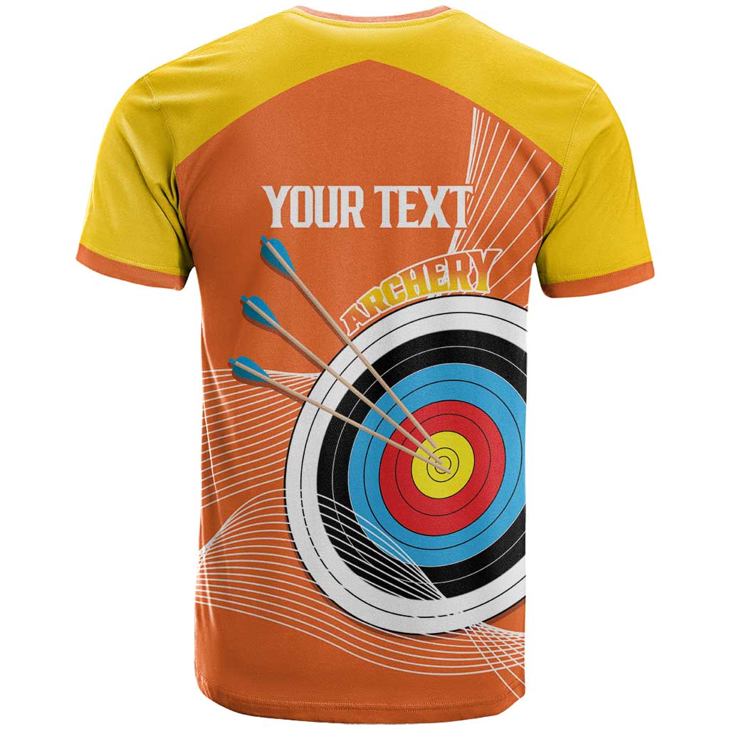 Personalised Bhutan Archery T-Shirt Board Style Flag Color Graphic Tee