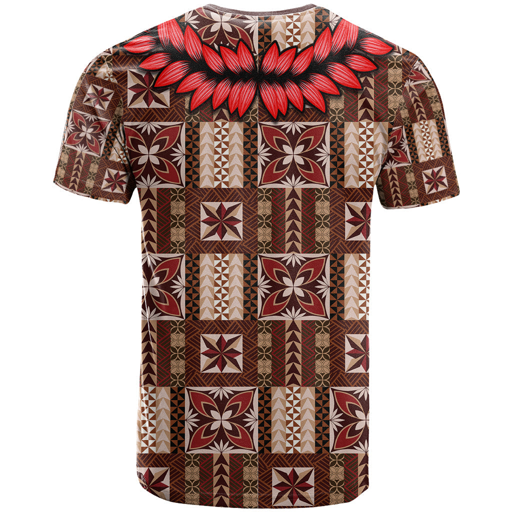 Samoa Siapo T-Shirt Tapa Pattern Mix Ula Fala Hibiscus Graphic Tee