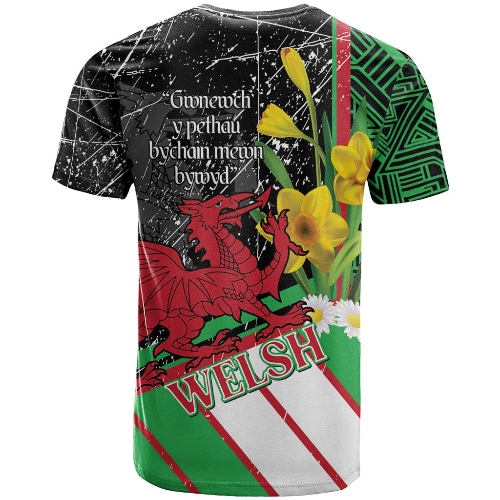 Wales Saint David's Day T-Shirt Cymru Am Byth Welsh Dragon Graphic Tee