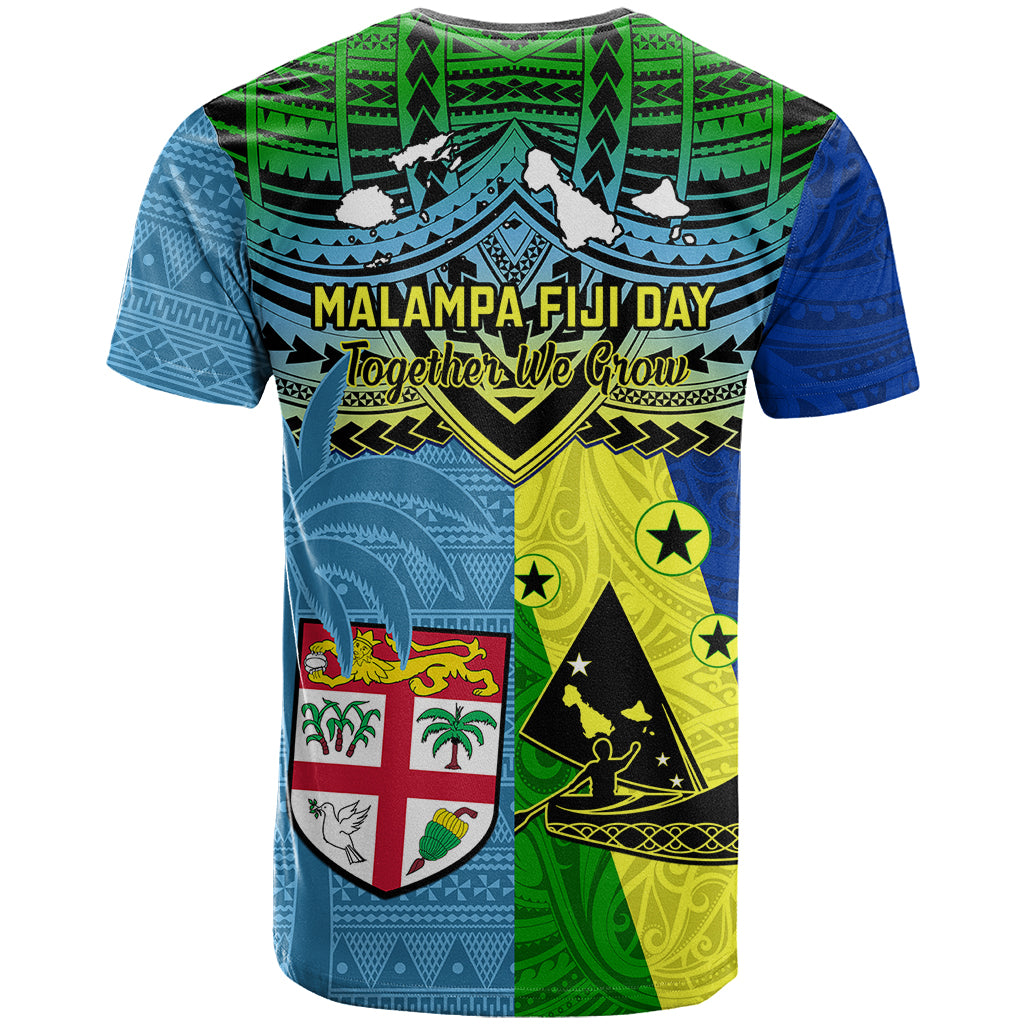 Malampa Fiji Day T-Shirt Together We Grow Proud Polynesian Tapa Artsy Graphic Tee