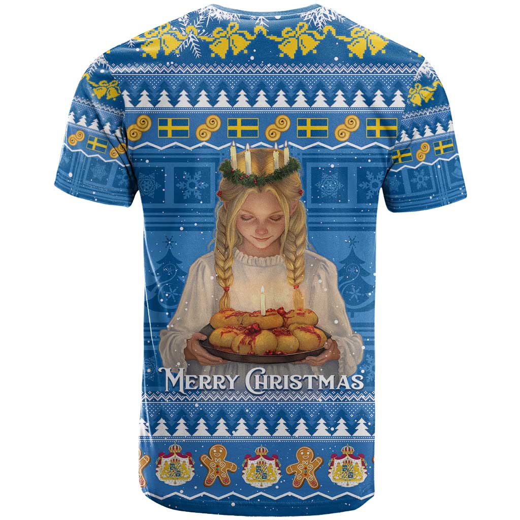 Sweden Christmas T-Shirt God Jul! Santa Lucia Graphic Tee