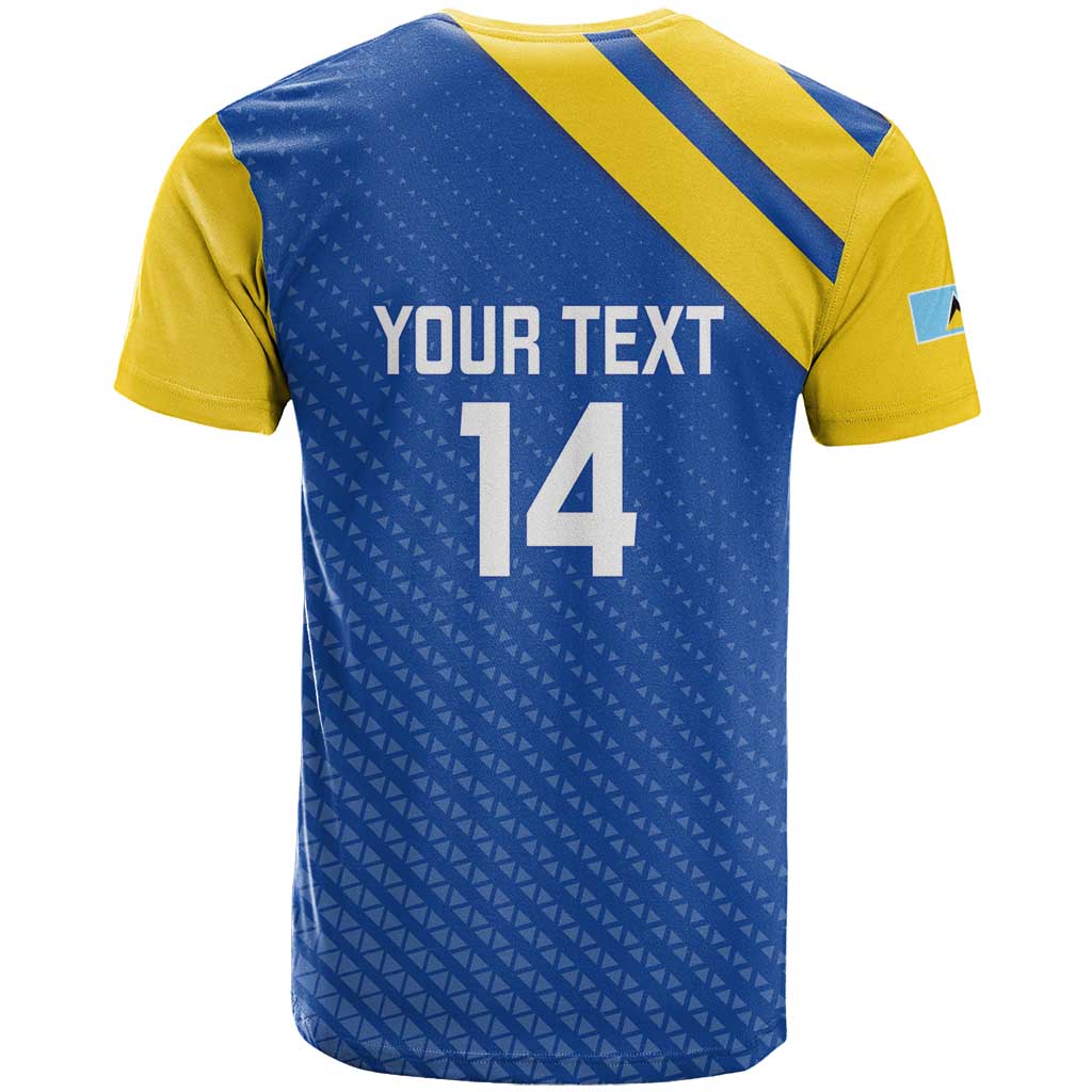 Custom Saint Lucia Football T-Shirt 2025 Go Champions Graphic Tee