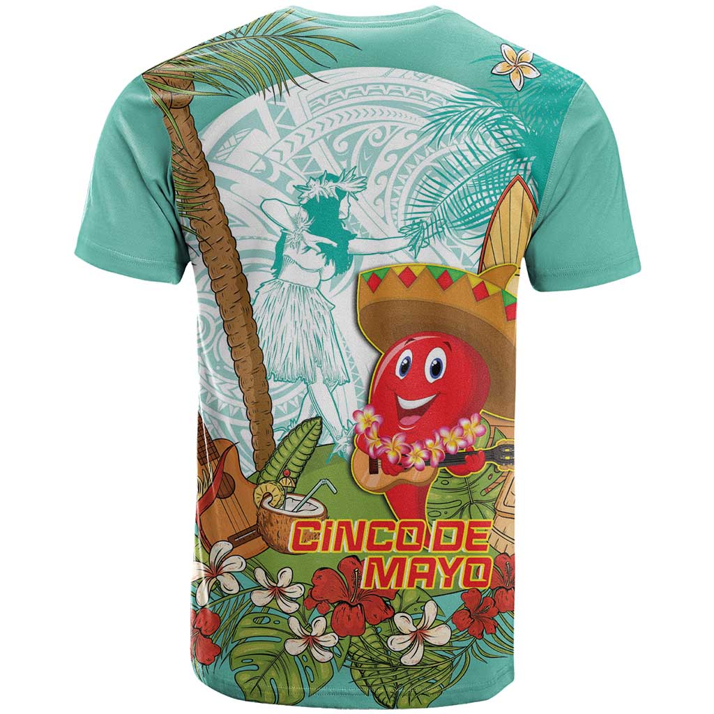 Hawaii Cinco de Mayo T-Shirt Chili Pepper Hula Girl Tropical Vibes Graphic Tee