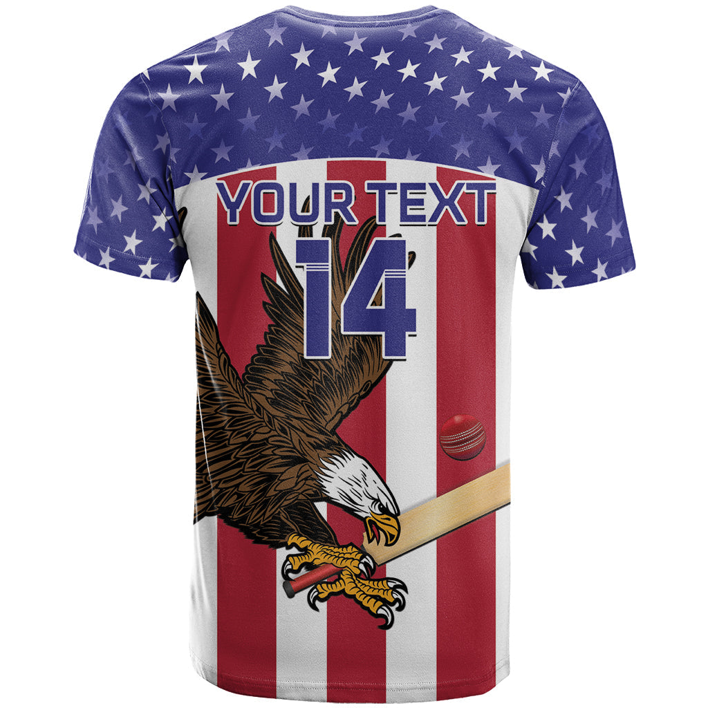 Custom USA 2024 Cricket T-Shirt Go Champions Eagles Graphic Tee