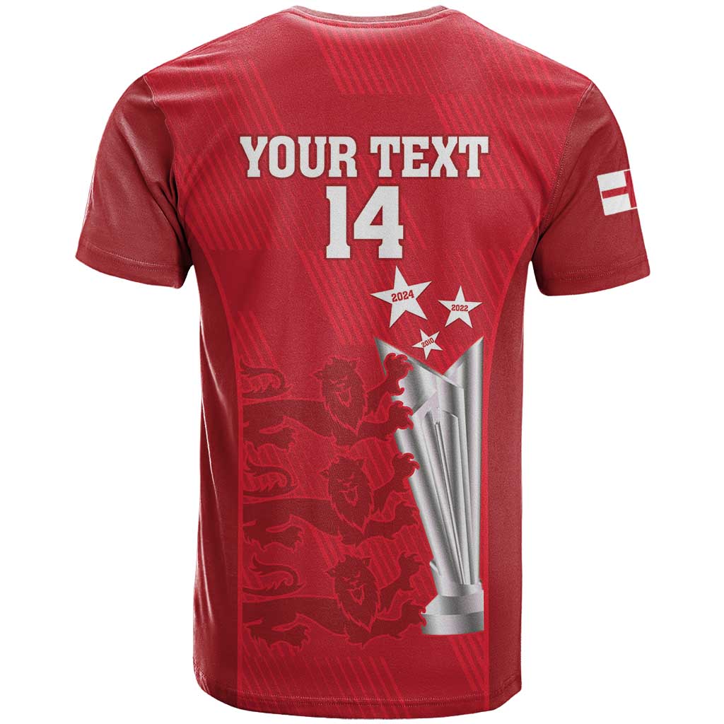 Custom England Cricket T-Shirt 3rd Champions World Cup Proud Graphic Tee