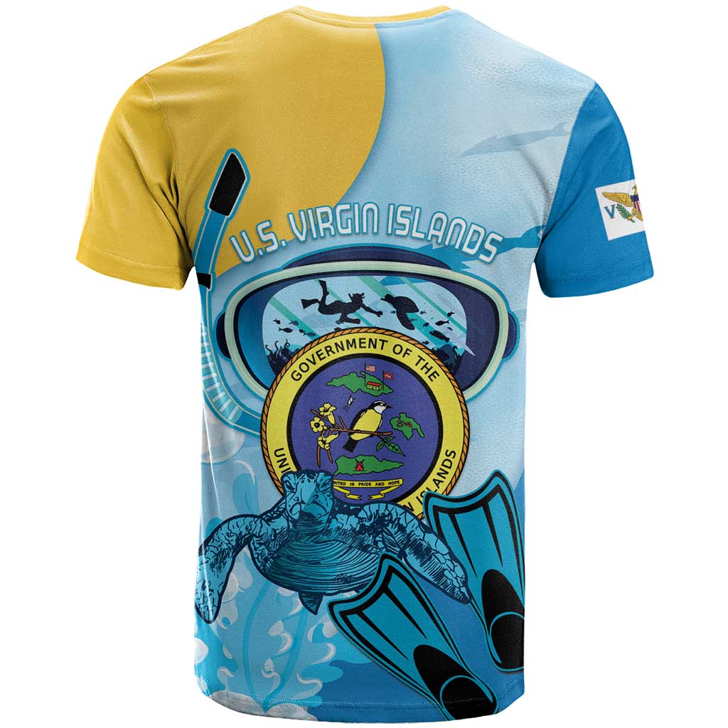 US Virgin Islands Snorkeling T-Shirt Sea Turtle Snorkel Ocean Style Graphic Tee