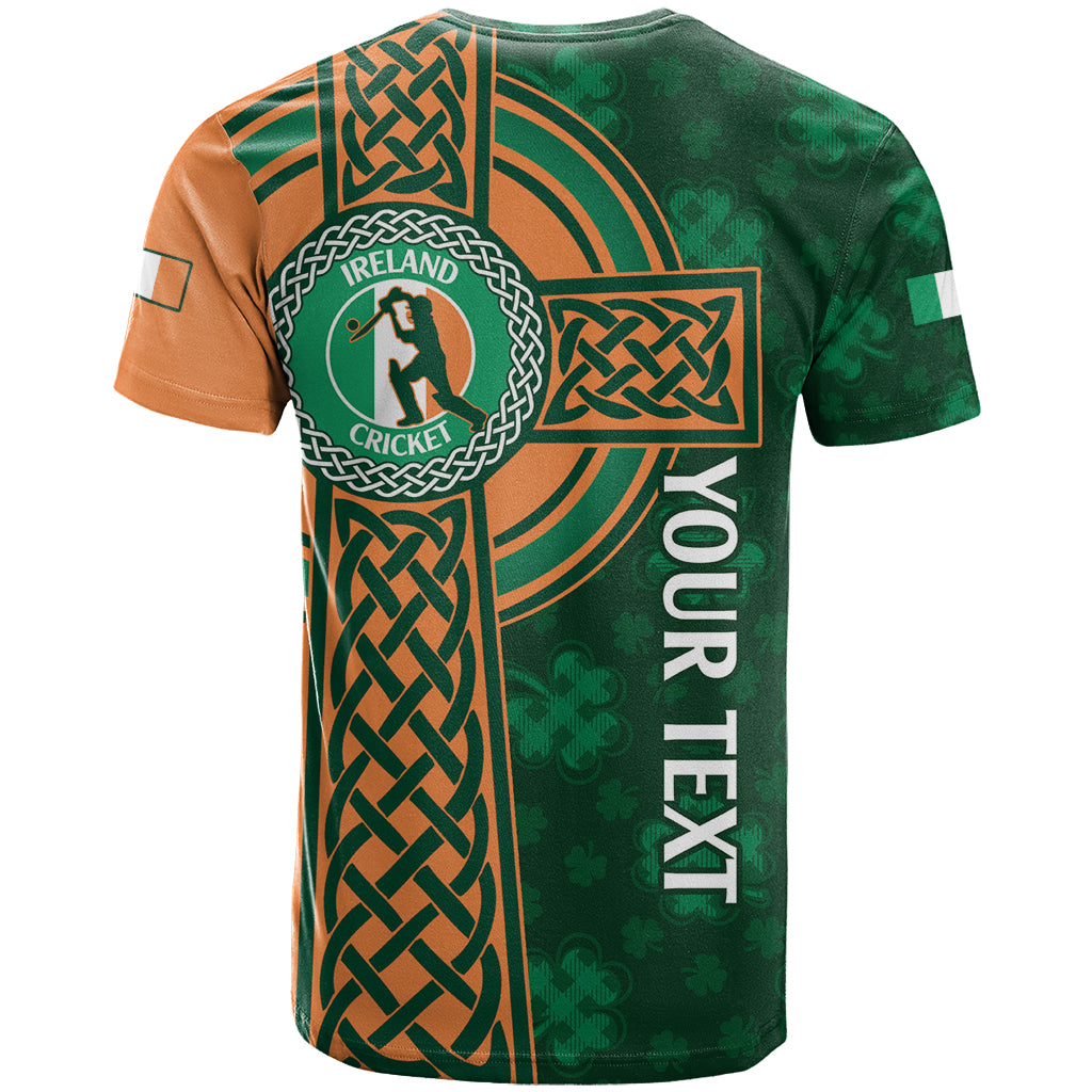 Custom Ireland Cricket T-Shirt 2024 Celtic Shamrock Go Champions Graphic Tee