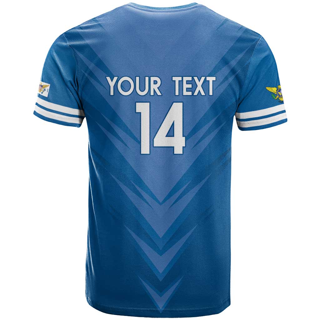 Custom US Virgin Islands Soccer T-Shirt Go Dashing Eagles Sporty Style Graphic Tee