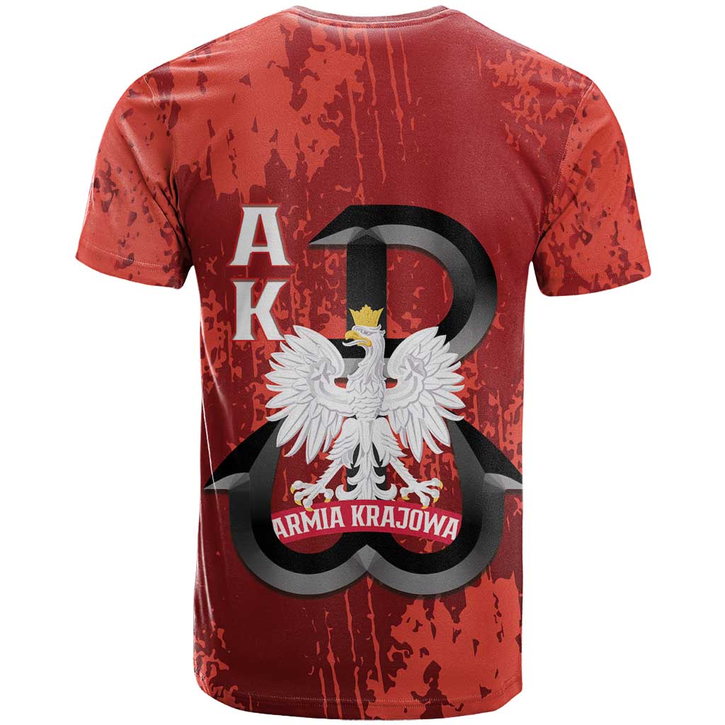 Home Army Poland T-Shirt Armia Krajowa Kotwica Grunge Style Graphic Tee
