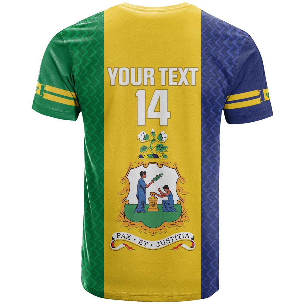 Custom Saint Vincent and the Grenadines Football T-Shirt Go Champions Vincy Heat Graphic Tee