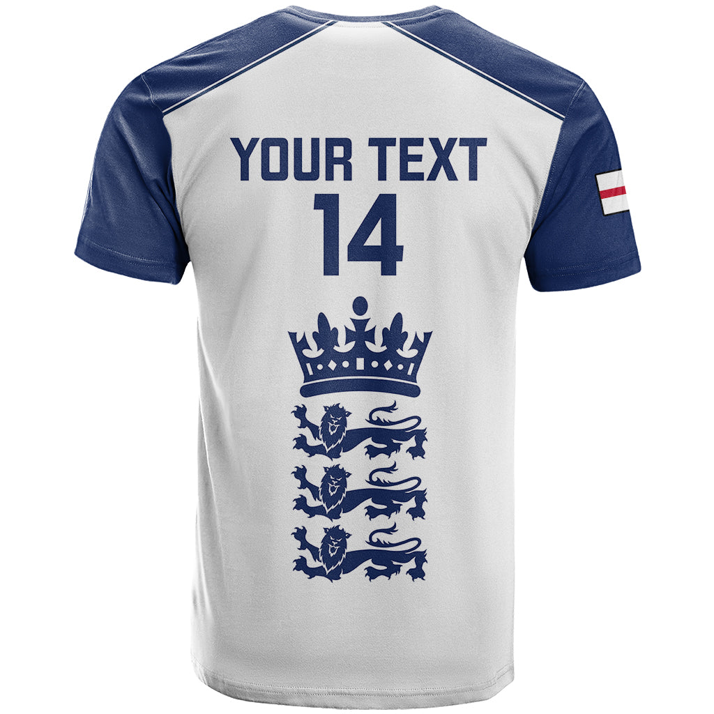 Personalised England Cricket T-Shirt Ashes Sporty Version Graphic Tee