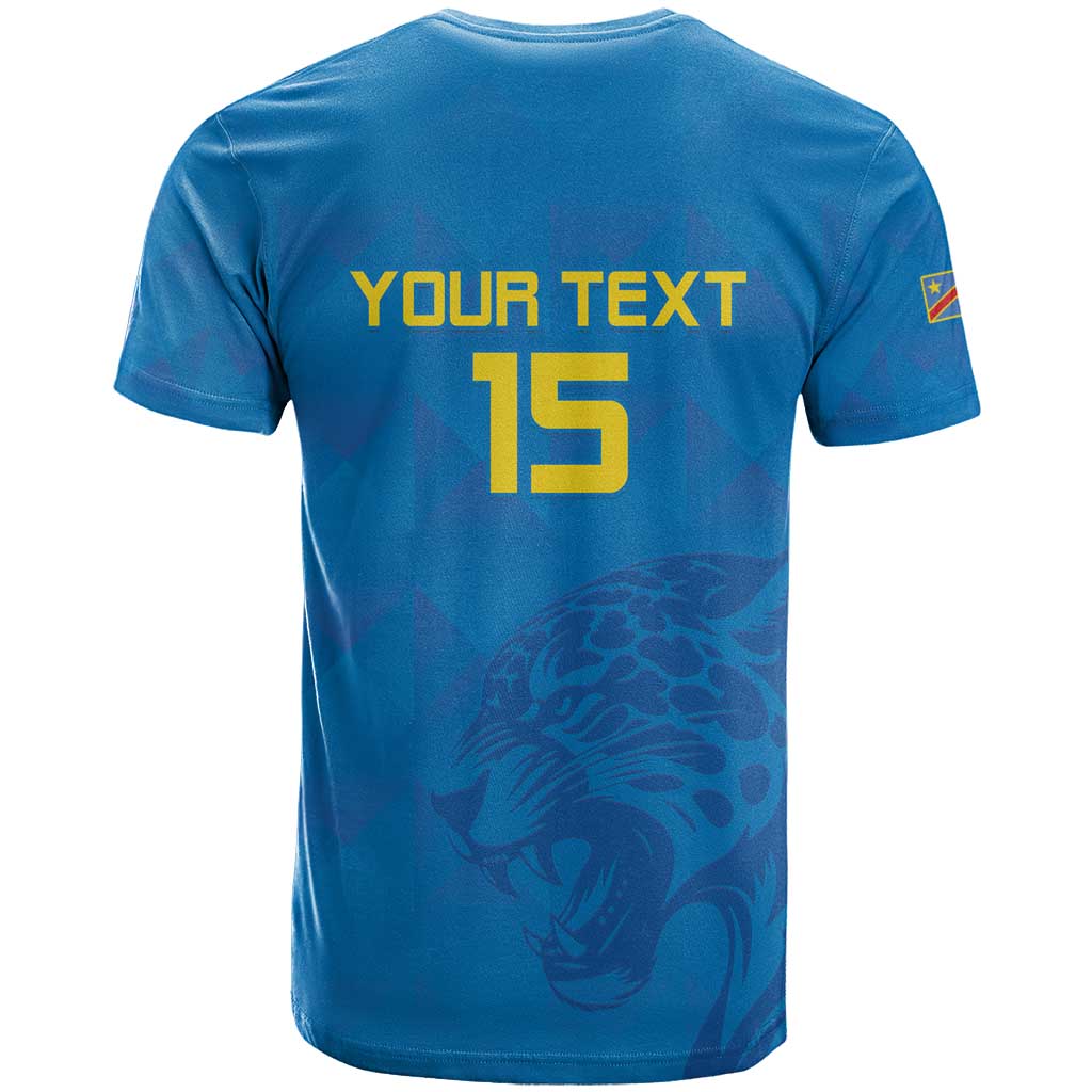 Custom DR Congo Football T-Shirt Go Les Léopards Graphic Tee