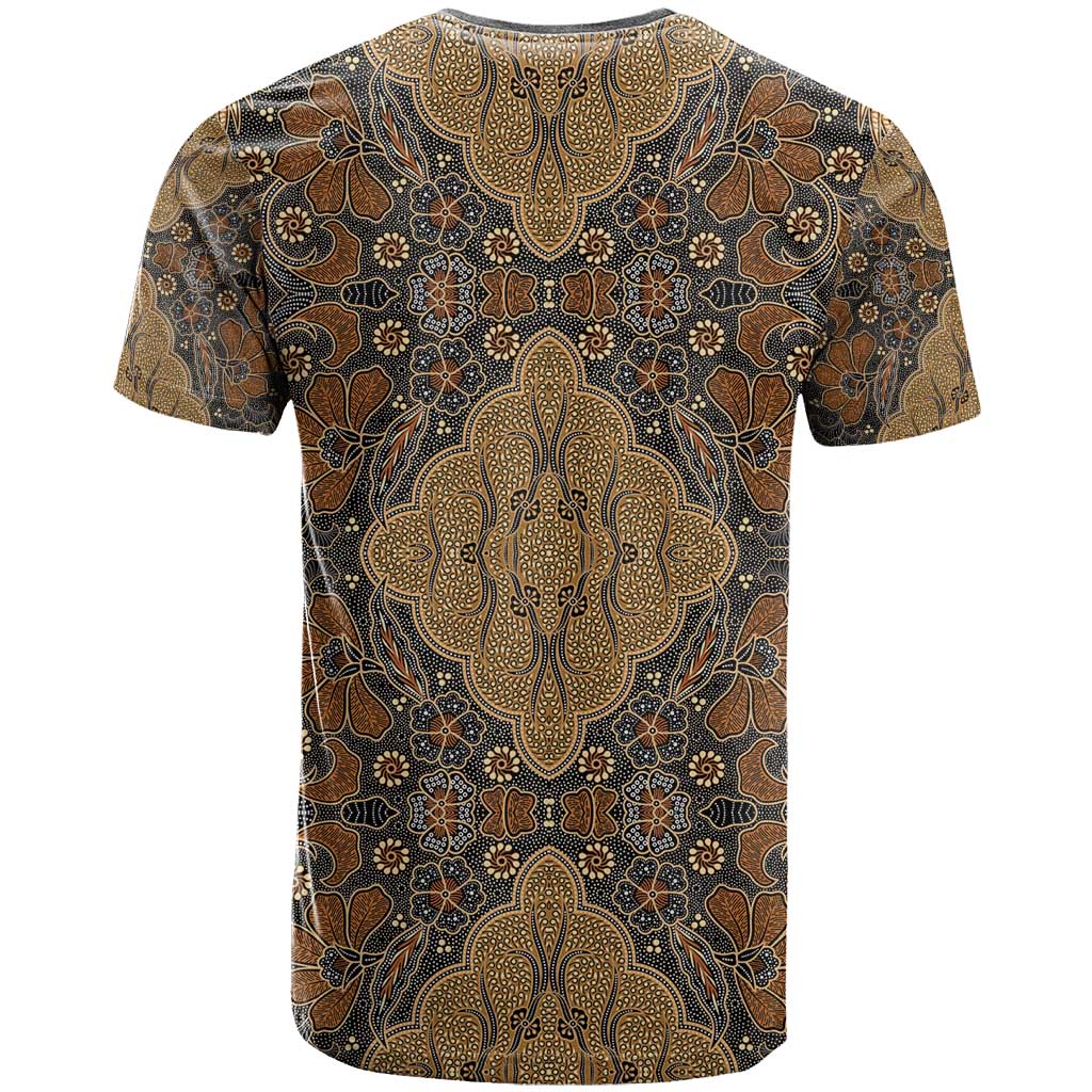 Madiba Nelson Mandela T-Shirt Indonesia Batik Earthy Brown Graphic Tee