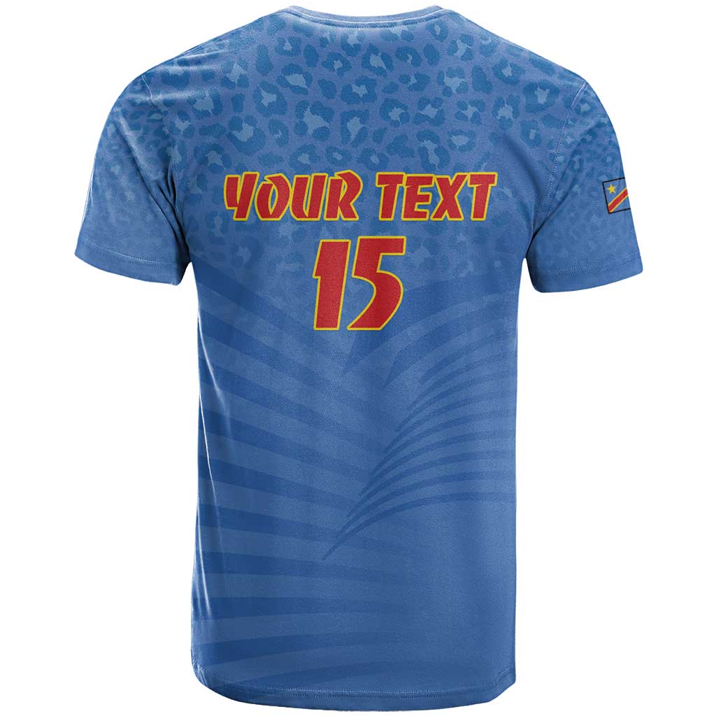 Custom DR Congo Football T-Shirt Come On Les Léopards Graphic Tee