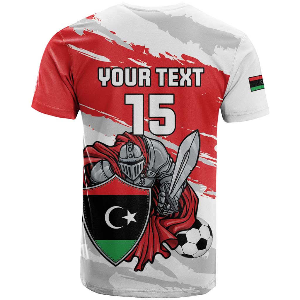 Custom Libya Football T-Shirt Yalla Fursan Al-Mutawasit Graphic Tee