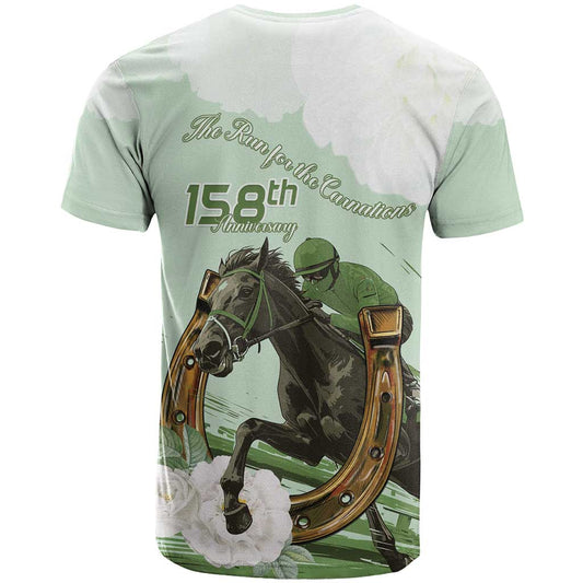 158th Anniversary Belmont Horse Racing T-Shirt Run for the Carnations Graphic Tee