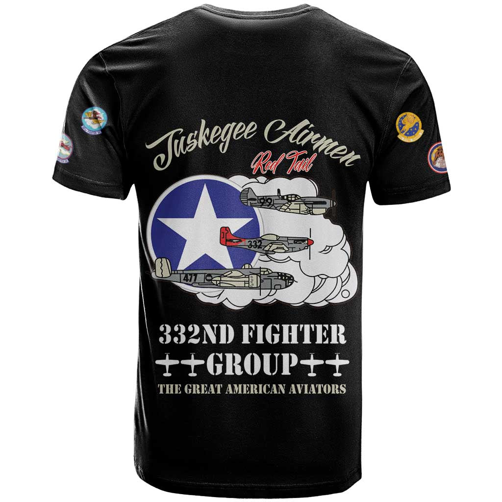 Tuskegee Airmen WWII Heroes T-Shirt The Great American Aviators Black Art Graphic Tee