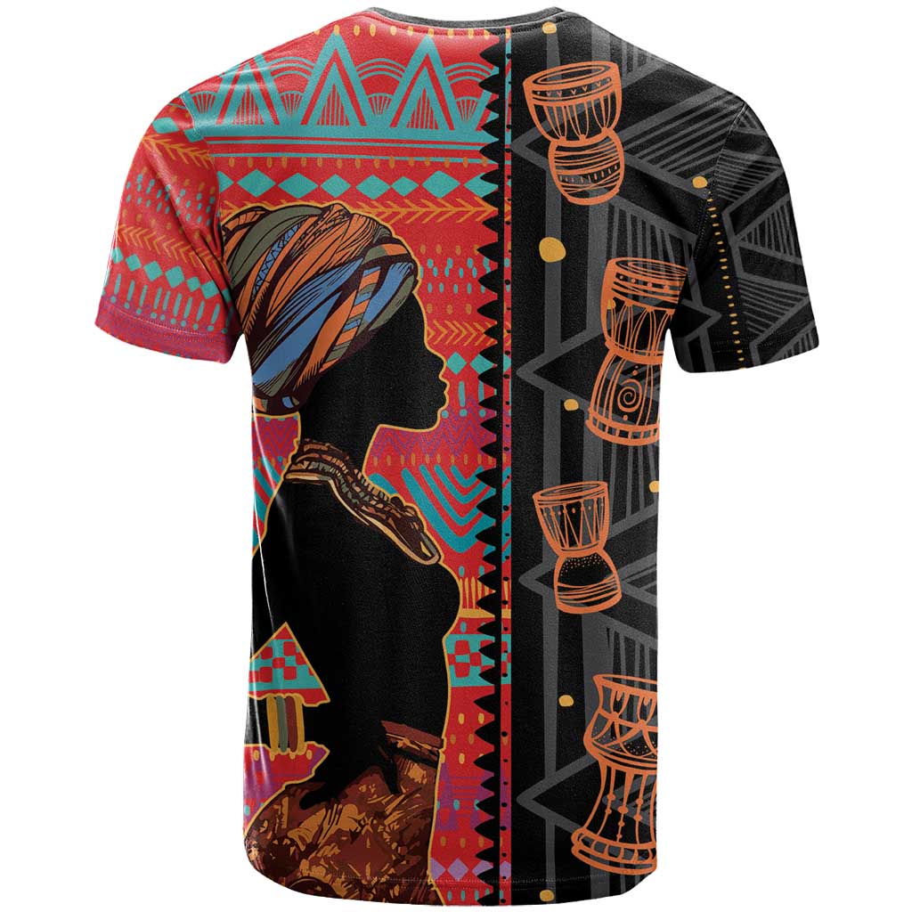 Happy International Women's Day T-Shirt African Women With Ethnic Pattern Graphic Tee