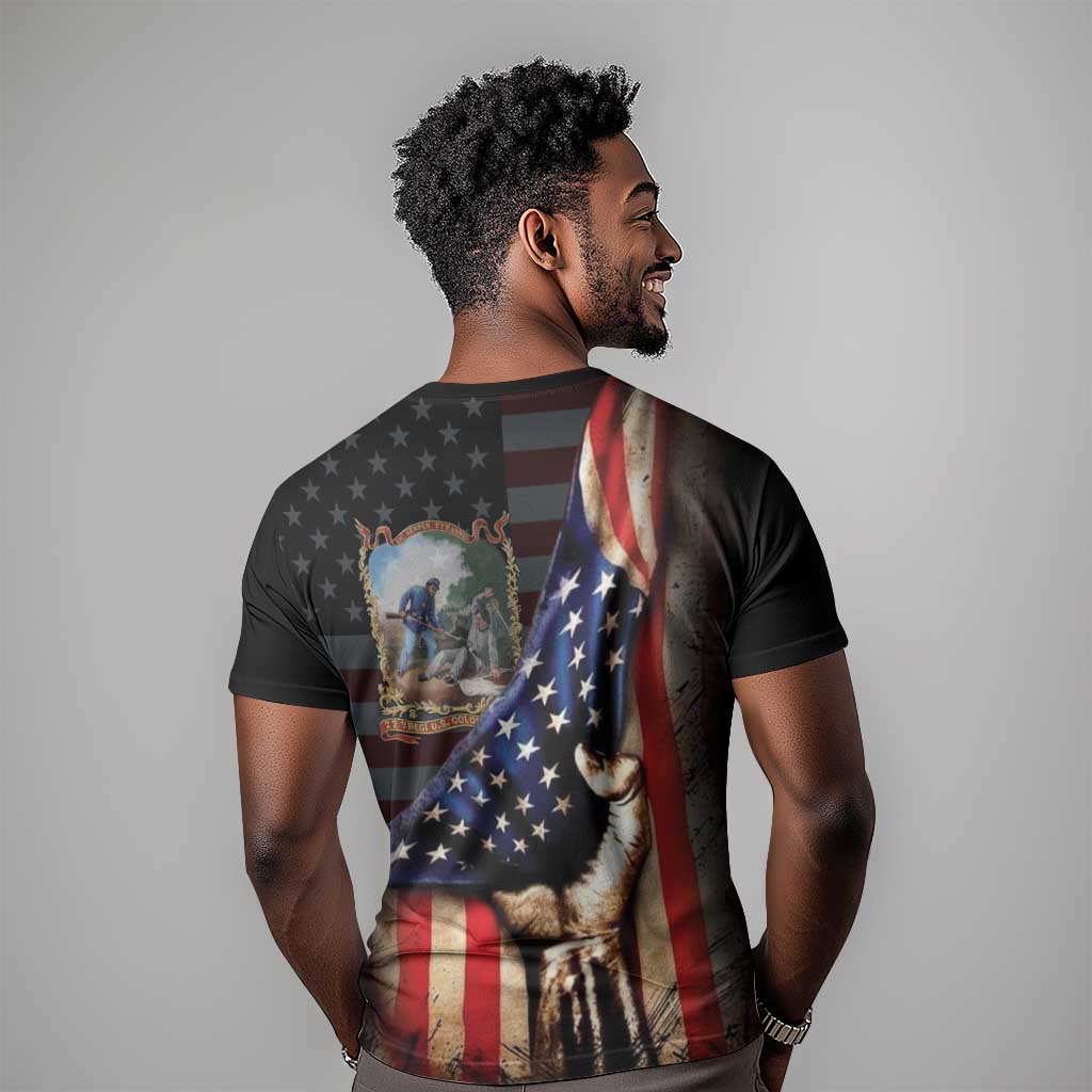 22nd United States Colored Troops T-Shirt Flag of Freedom Graphic Tee