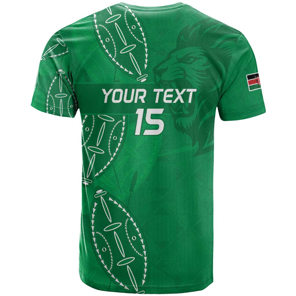 Kenya Rugby Custom T-Shirt Go Champions Simbas - Green Color Graphic Tee
