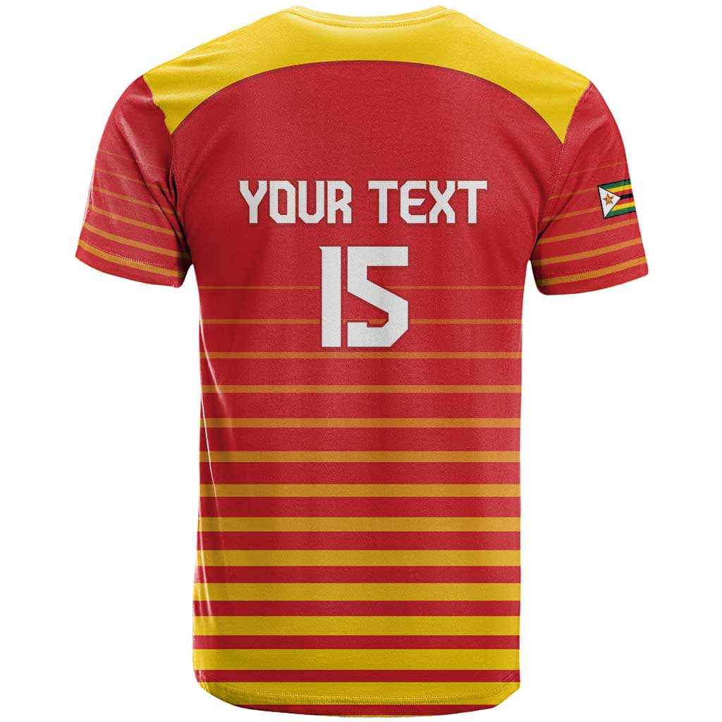 Custom Zimbabwe Cricket T-Shirt Go Chevrons Go Graphic Tee