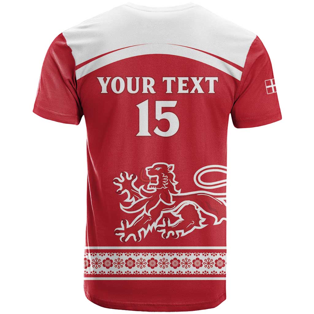 Custom Denmark Hockey T-Shirt Come On Danish Lions Graphic Tee