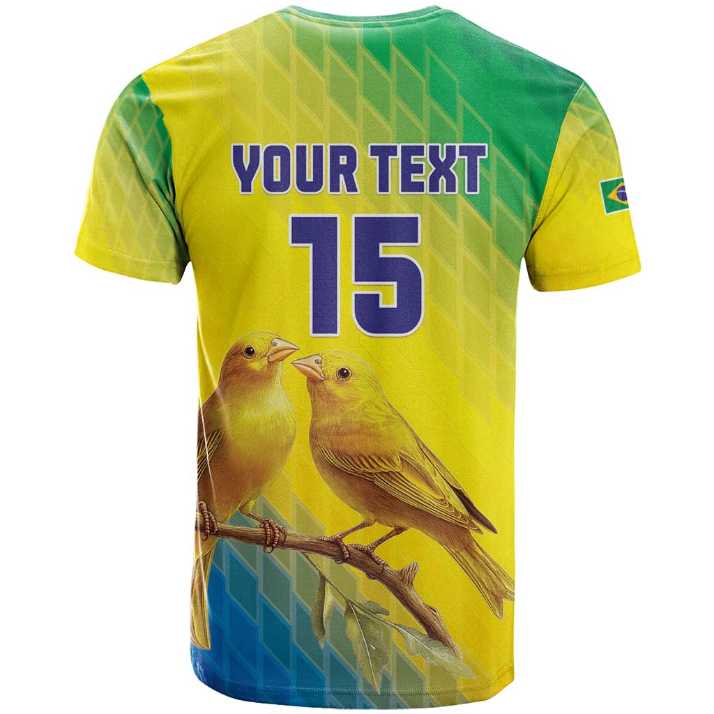 Custom Brazil Football T-Shirt Go Canarinho Go Graphic Tee