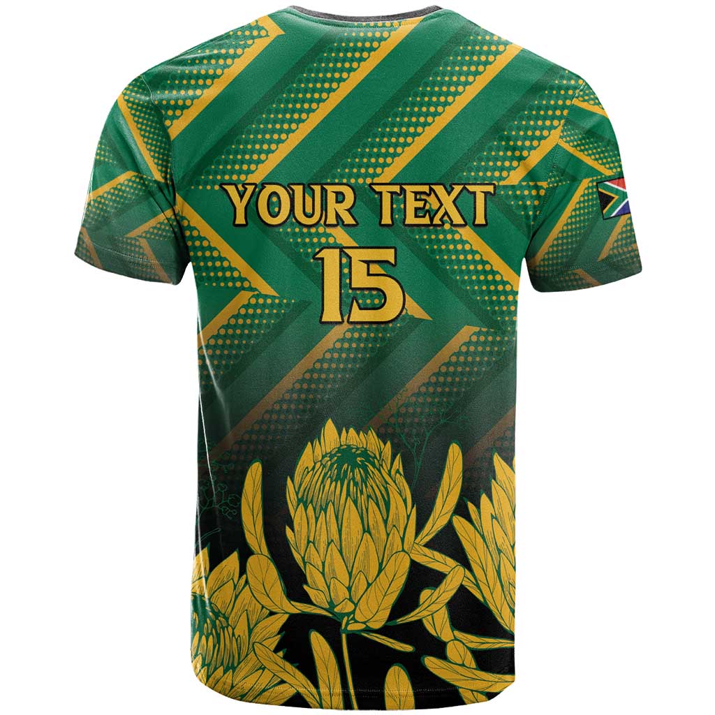 South Africa Rugby Custom T-Shirt Forever Green Forever Gold Graphic Tee