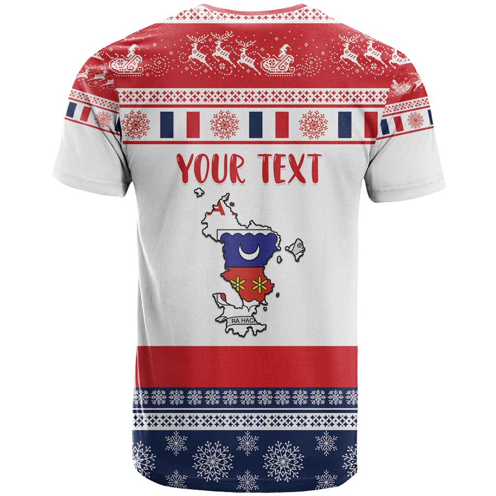 Personalized Mayotte Christmas T-Shirt Joyeux Noel Graphic Tee