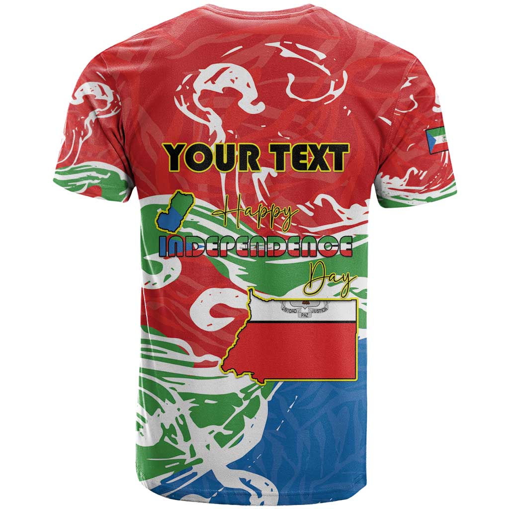 Personalized Equatorial Guinea Independence Day T-Shirt Coat Of Arms With Map Graphic Tee