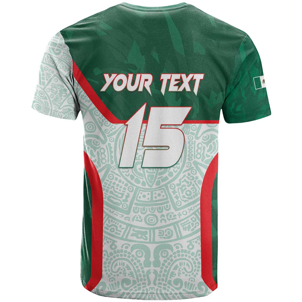 Custom Mexico Football T-Shirt Aztec Pattern Graphic Tee