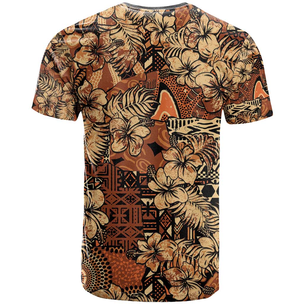 Hibiscus Mix African Pattern T-Shirt Graphic Tee