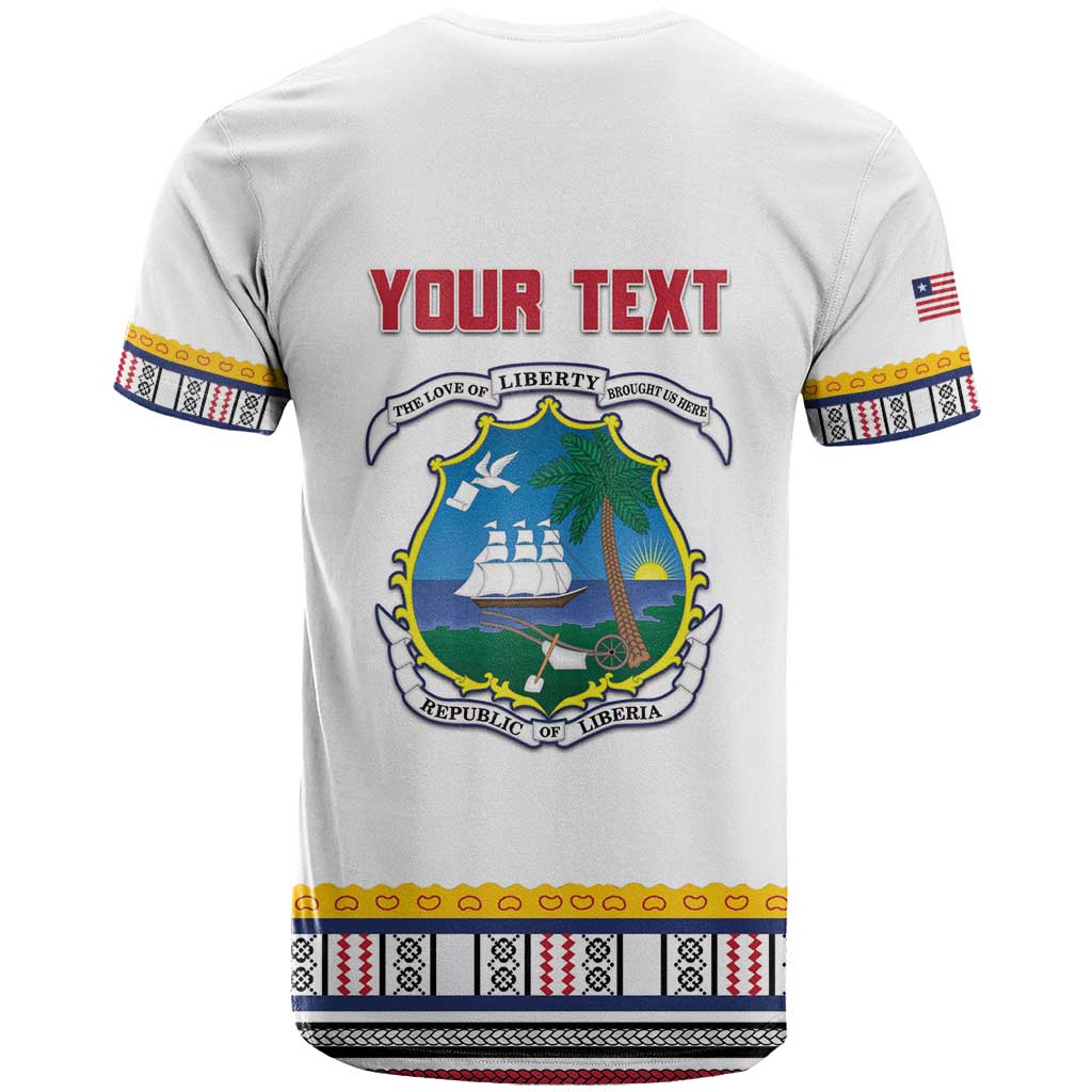 Personalized Liberia Dashiki T-Shirt White Color Graphic Tee