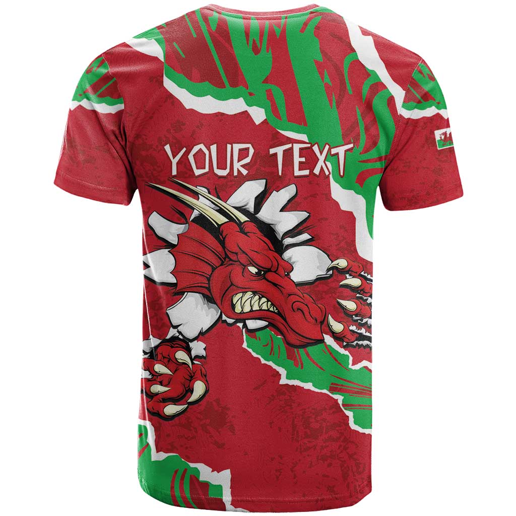 Personalised Wales T-Shirt Welsh Dragon Graphic Tee