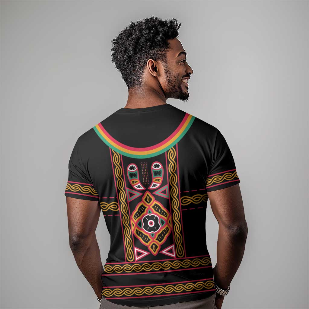 Cameroon Bamenda T-Shirt Toghu Traditional Pattern Graphic Tee