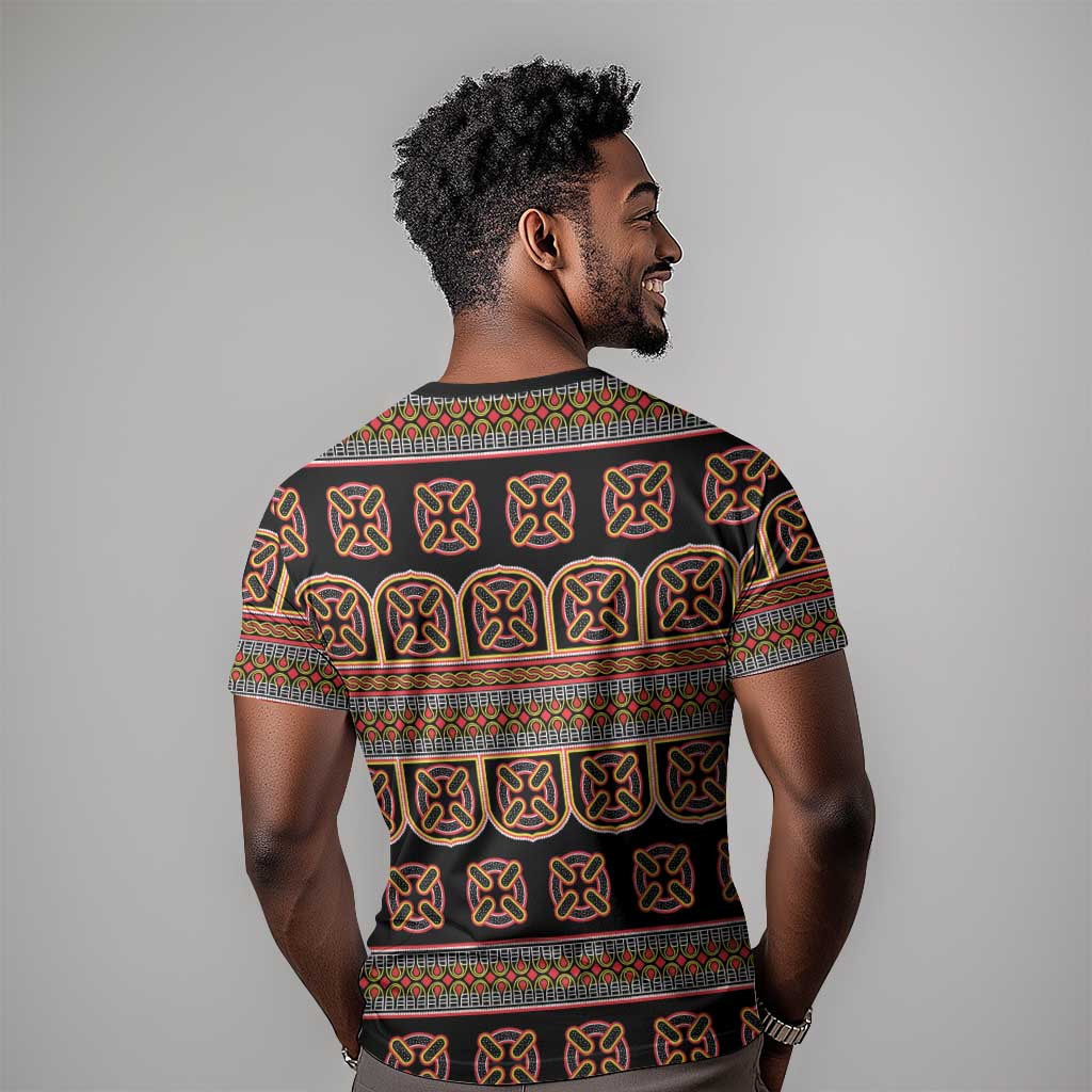 Bamenda Toghu T-Shirt Cameroon Traditional Pattern Graphic Tee