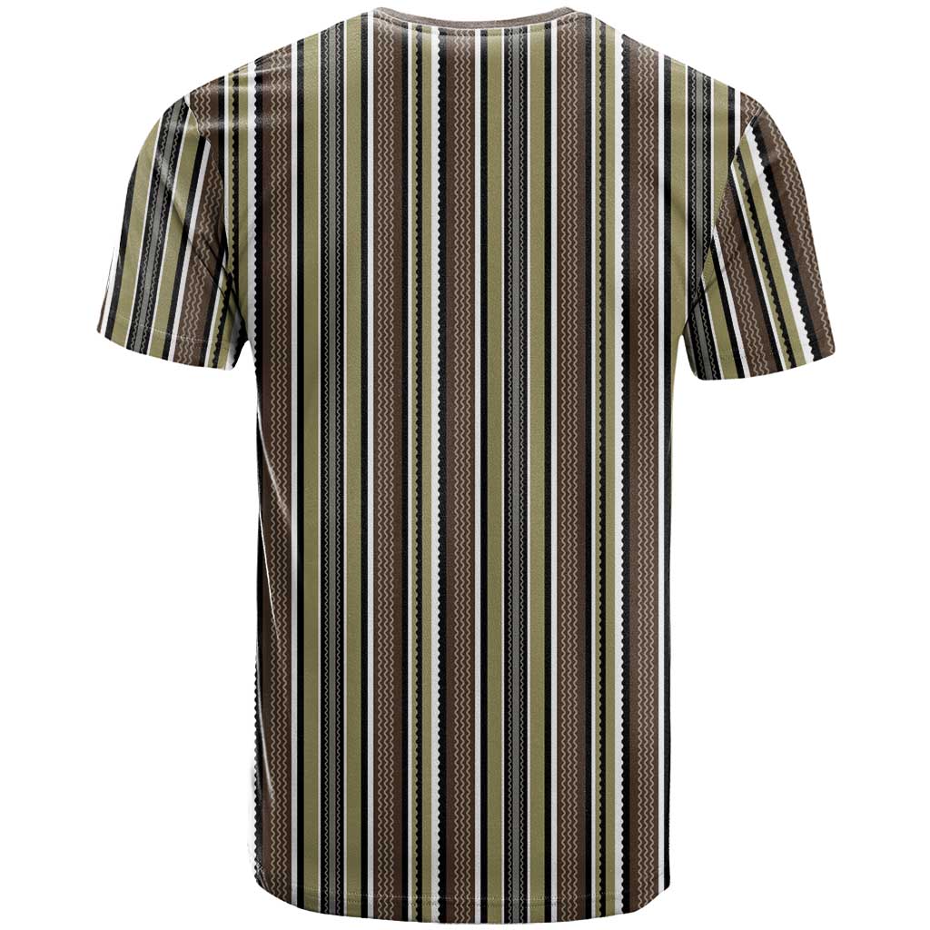 Liberia Brown Kpelle Traditional Pattern T-Shirt Graphic Tee
