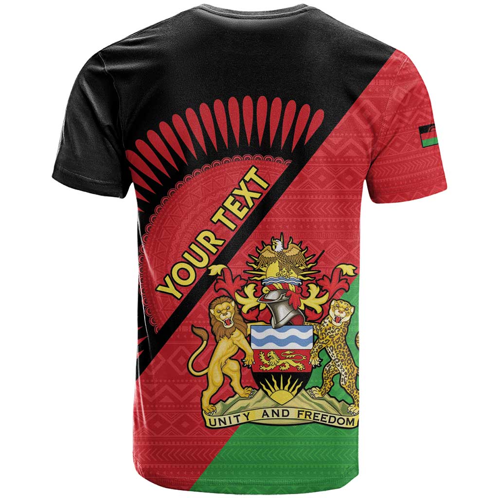 Personalised Malawi T-Shirt Coat Of Arms - Flag Style Graphic Tee
