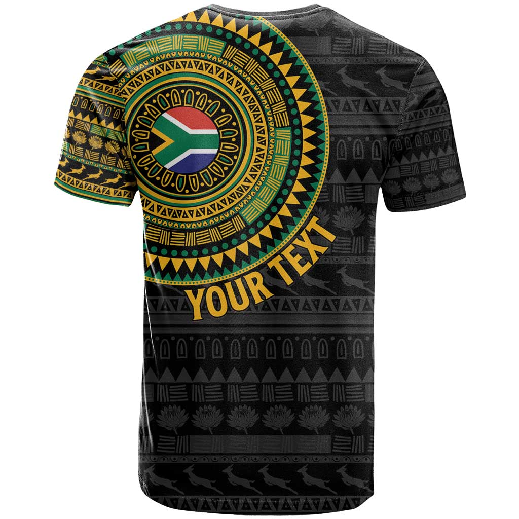 Personalised South Africa T-Shirt African Tribal Pattern Graphic Tee